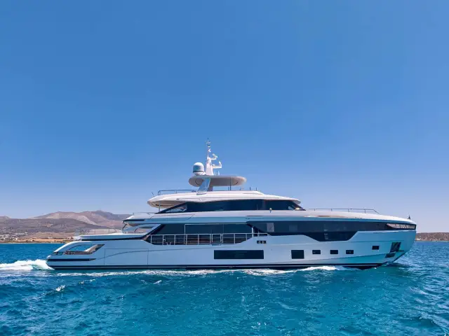 Volo Mare – Azimut 38 m tri-deck (Grande series) yacht charter in Greece